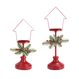 Maxbell 2 Pieces Retro Candle Holder Candelabras Candlestick for Living Room Decor Snow House