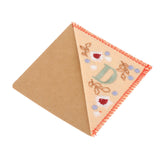 Maxbell Flower Letter Embroidery Bookmark Book Marker Clip Page Stitched Corner Spring D