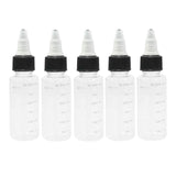 Maxbell 5pcs 30/60/100/120/250/500ml Tattoo Ink Bottle with Twist Cap + Scale  30ML