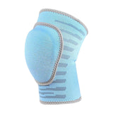 Maxbell Youth Knee Pad Thickened Sponge Anti Slip Elastic for Tennis Skating Blue