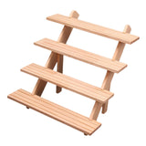 Maxbell Earring Rings Organizer Wood Easy to Assemble Storing Earrings, Rings 4 Tier
