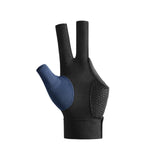 Maxbell Three Fingers Gloves Left Hand Anti Slip Elastic Pool Cue Mitts Dark Blue