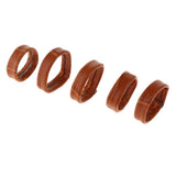 Maxbell 5 Pieces Leather Watch Strap Buckle Keeper Ring Holder Retainer 20mm Brown