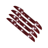 Maxbell 4Pcs Car Door Side Edge Guards Protector for Rearview Mirror Cover Red