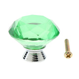 Max Crystal Diamond Shaped Door Handle Cabinet Cupboard Pull Knob Handle Green