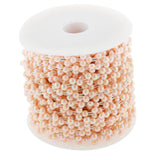 Max 15m Half Round Pearl Beads Chain Garland Strands Wedding Decor Light Pink