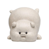 Maxbell Small Pig Figurines Art Modern Cute Animal Figurines for Cafe Home Bookshelf White Type B