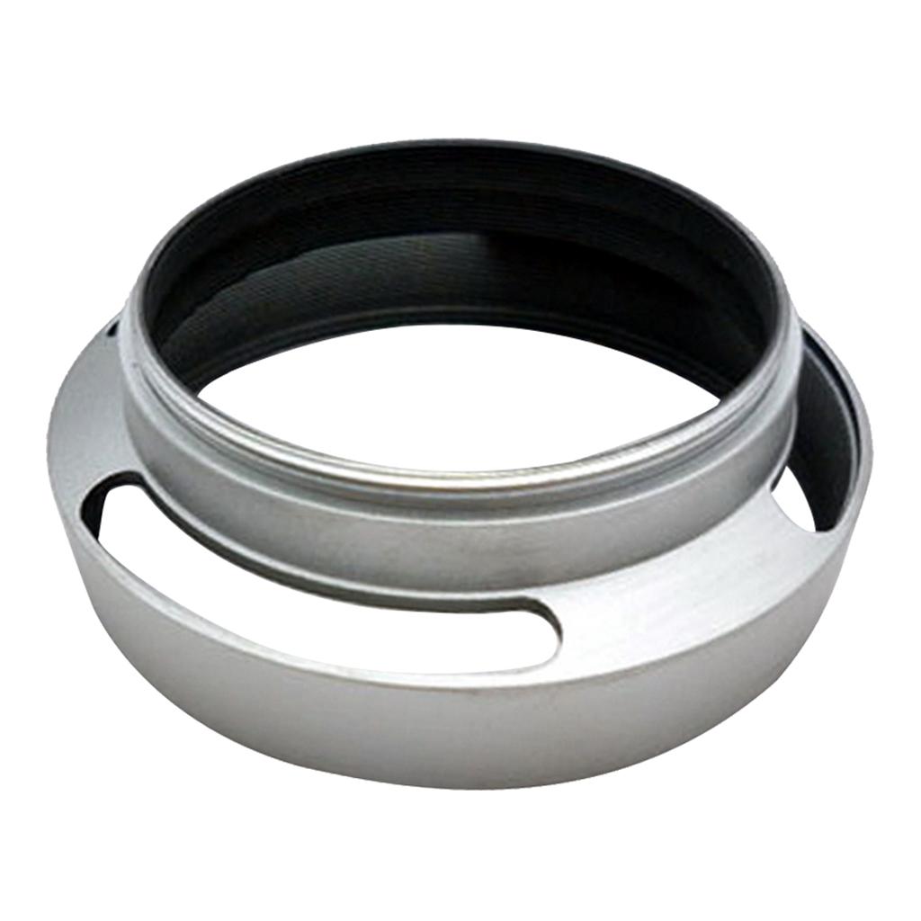Max Silver For Leica M 39mm 39 mm metal tilted vented Lens Hood Shade