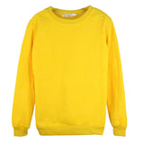 Max Maxb Unisex Crewneck Fleece Sweatshirt Plain Pullover Crew Neck Jumper Yellow 3XL