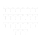 Maxbell 24 Pieces Acrylic Plant Tag Outdoor Garden Markers for DIY Patio Transparent