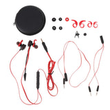 Max In-Ear Wired Stereo Game and Video Headset with Detachable Microphone red