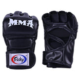 Maxbell Boxing Training Gloves Taekwondo MMA Punching Martial Half Finger Mitts Black