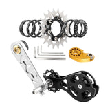 Maxbell Bike Single Speed Conversion Kit Repair Outdoor Riding Bike Chain Tensioners 20T Silver
