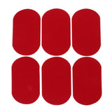 Max 6pcs Iron on Patch Suede Fabric Applique Cloth Badge for Clothing Red