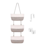 Maxbell Hanging Basket Large 3 Tier Storage Bag for Indoor Tabletop Bathroom Bedroom hanging basket＋hooks