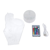 Maxbell 3D Night Light Desktop Decor Remote Control Touch Sensor Color Changing MY31