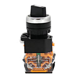 Max Round 22mm Rotary Selector Switch 2 Positions NC + NO Latching 10A