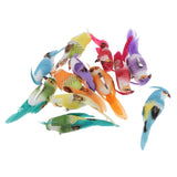 Max Maxb 12Pcs Foam Birds Feather Simulation Parrot for Party Wedding Decor with Clip