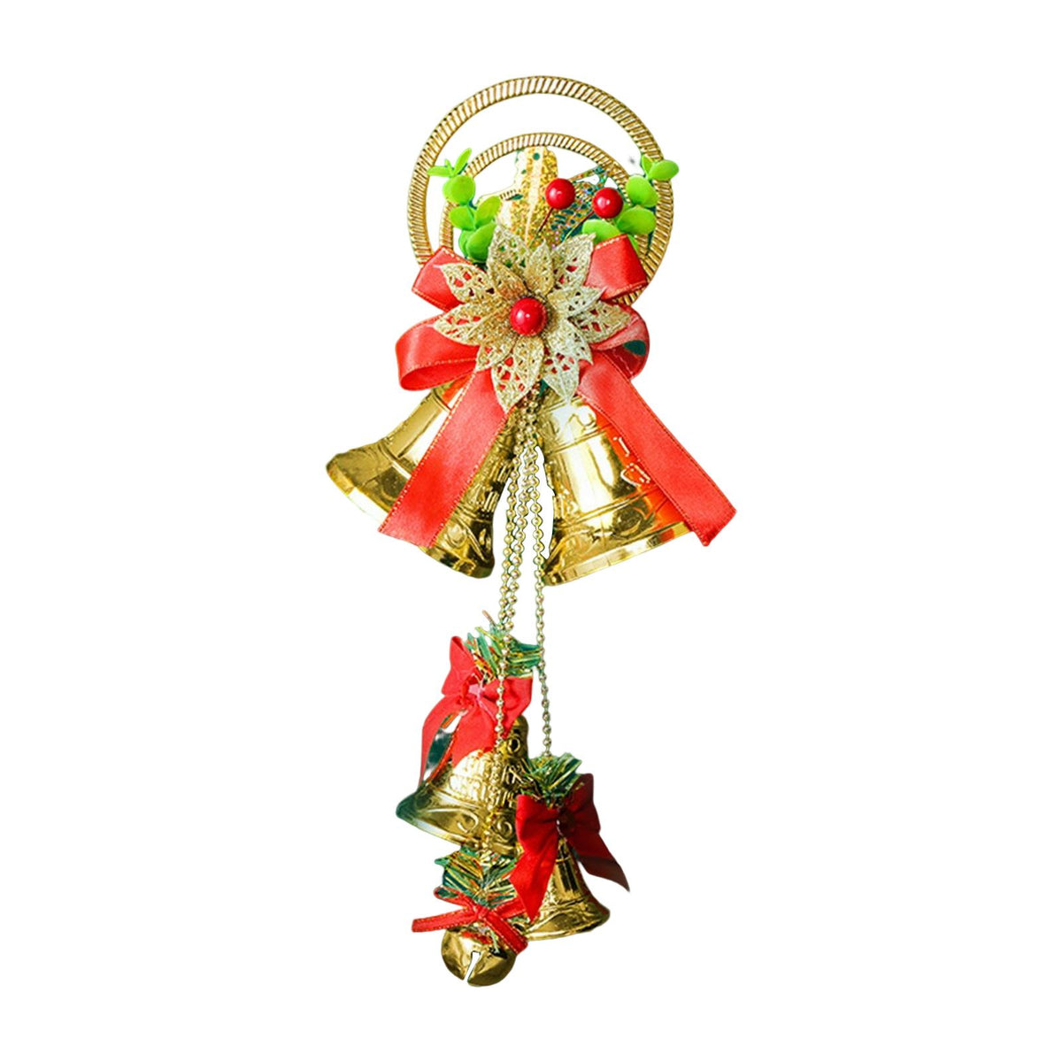 Maxbell Christmas Bell Ornaments Pendant Wind Chimes Crafts for Indoor Outdoor Style A