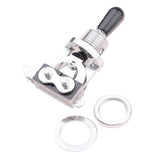 Maxbell 3-way Toggle Switch for Les Paul Electric Guitar - Silver w/ Black Tip