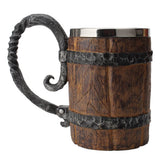 Maxbell Stainless Steel Mug Imitation Wood Cup Beer Coffee Cup Christmas Cup Bar