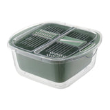 Maxbell Colander Strainer Bowl Set with Lid Kitchen Tool Vegetable Slicer Grater Green