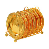 Maxbell Dish Rack Cocktail Metal Coaster Non Mat for Countertop RV Cupboard Golden