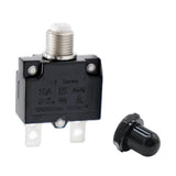 Max 10A Circuit Breaker Overload Switch Fuse Reset with Black Cap AC 125/250V