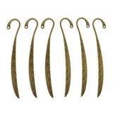 Maxbell 6 Pieces Bronze Vintage Pattern Alloy Bookmarks With Hole For Jewelry Making