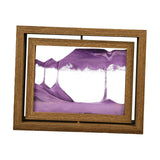 Maxbell Moving Sand Art Picture Hourglass Sandscapes Decoration for Living Room Rotary Purple