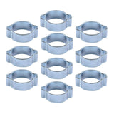 Maxbell 17-20MM DOUBLE EAR CLIPS ,O CLAMP ,ZINC PLATED STEEL ,10 PACK