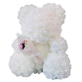 Max Soft and Cute Teddy Bear Toy Artificial Rose Flower Bear Toll White
