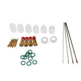 Max 30Pcs TIG Gas Lens Back Cap Collect Body Set Welding Torch WP 17/18/26