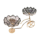 Maxbell Glass Serving Tray Dried Fruit Bowl Holders Decorative for Centerpiece Gray