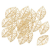 Maxbell 30Pcs Tibetan Silver Leaf Charms Pendants DIY earring hair accessory  gold