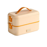 Maxbell Multifunction Heated Lunch Box Soup Stew Tools for Home Office Yellow