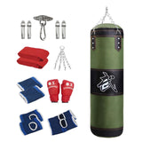 Maxbell Unfilled Bag Hand Guards Fillable Punching Bag for Home Gym Adults Taekwondo Green 120cm