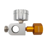 Maxbell CO2 Cylinder Refill Adapter Bottle Connector Pressure Gauge for Maker style D