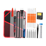 Maxbell 60W Temperature Adjustable Electric Soldering Iron Weld Tin Welding Pen SL103 US 18Set