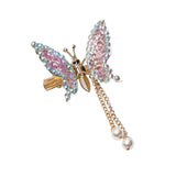 Maxbell Butterfly Hair Clips Bangs Clip Headpiece for Women Girls Wedding Jewelry violet