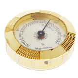 Max High Accuracy Round Gold Frame Hygrometer for Cigar Humidor
