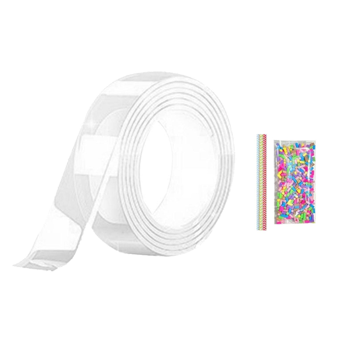 Maxbell Blow Bubbles Double Sided Tape Removable Mounting Tape Transparent Nano Tape Style C