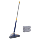 Maxbell 360 Degrees Cleaner Dinning Room Wet Dry Window Triangle Cleaning Mop Blue
