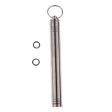 Maxbell Waterproof Titanium Alloy Pocket Toothpick Ear Pick Holder Camping Silver