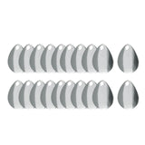 Maxbell 20x Metal Spinner Blades Smooth Finish Fishing Lure Making DIY Kit B Silver