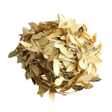 Max 20M/ 65FT Artificial Leaf Ribbon Trim for Wreath Wedding Decoration  Gold