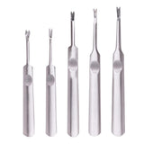 Maxbell 5Pcs/set U & V Shaped Stitching Groover Skiving Edge Leather Craft Tool Kit