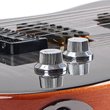 Maxbell Chrome ABS Plastic Guitar Tone volume knobs Buttons for Guitar Bass