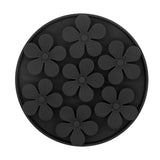 Maxbell Lick Mat for Dogs and Cats Flower Treat Pad Slow Feeder Toy Black