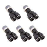 Max 5 Pieces Air Water Hose Triple Push In Male Thread Pneumatic DPX-X10-03